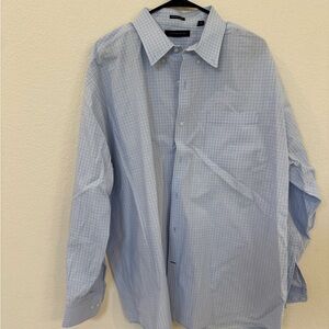 Tommy Hilfiger Men's Pale Blue Micro-Check Dress Shirt